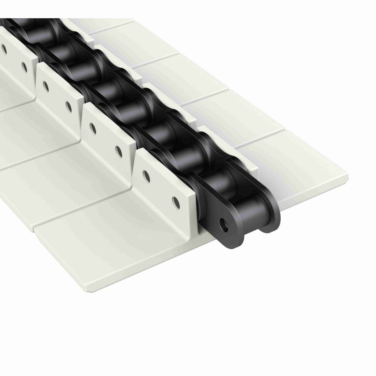 Rexnord 963 Straight Running Solid Top, Material: Chemical Resistant (White), Width: 4.5in, Pitch: 1.5in - 10295459