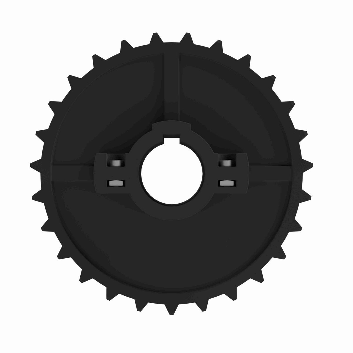 Rexnord 5700 Series Split Molded Nylon Sprocket and a 27 Teeth with 1-1/2in Round Shaft-Ready Bore with Keyway & Setscrew - 614-57-11