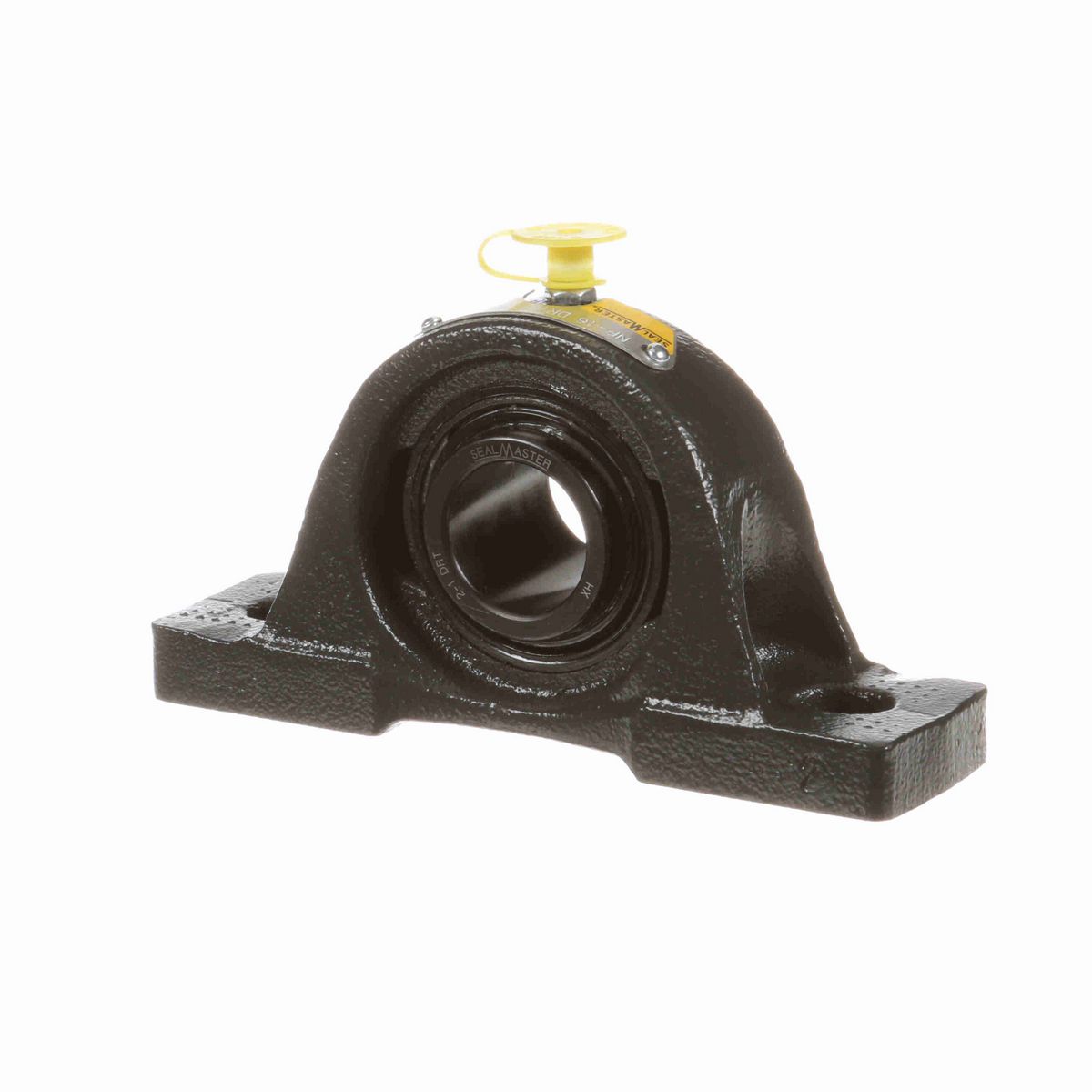 Sealmaster Mounted Cast Iron Two Bolt Pillow Block Ball Bearing - 52100 Bearing Steel, Black Oxided - Setscrew Lock - High Contamination - NP-16 DRT