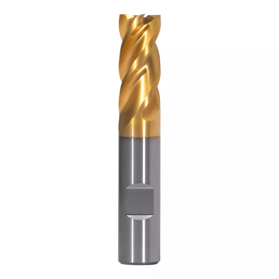 Solid Carbide End Mill for Roughing and Finishing of Multiple Materials Kennametal GOmill PRO - Square End - 4 Flutes - Weldon Shank - Metric [7231065]