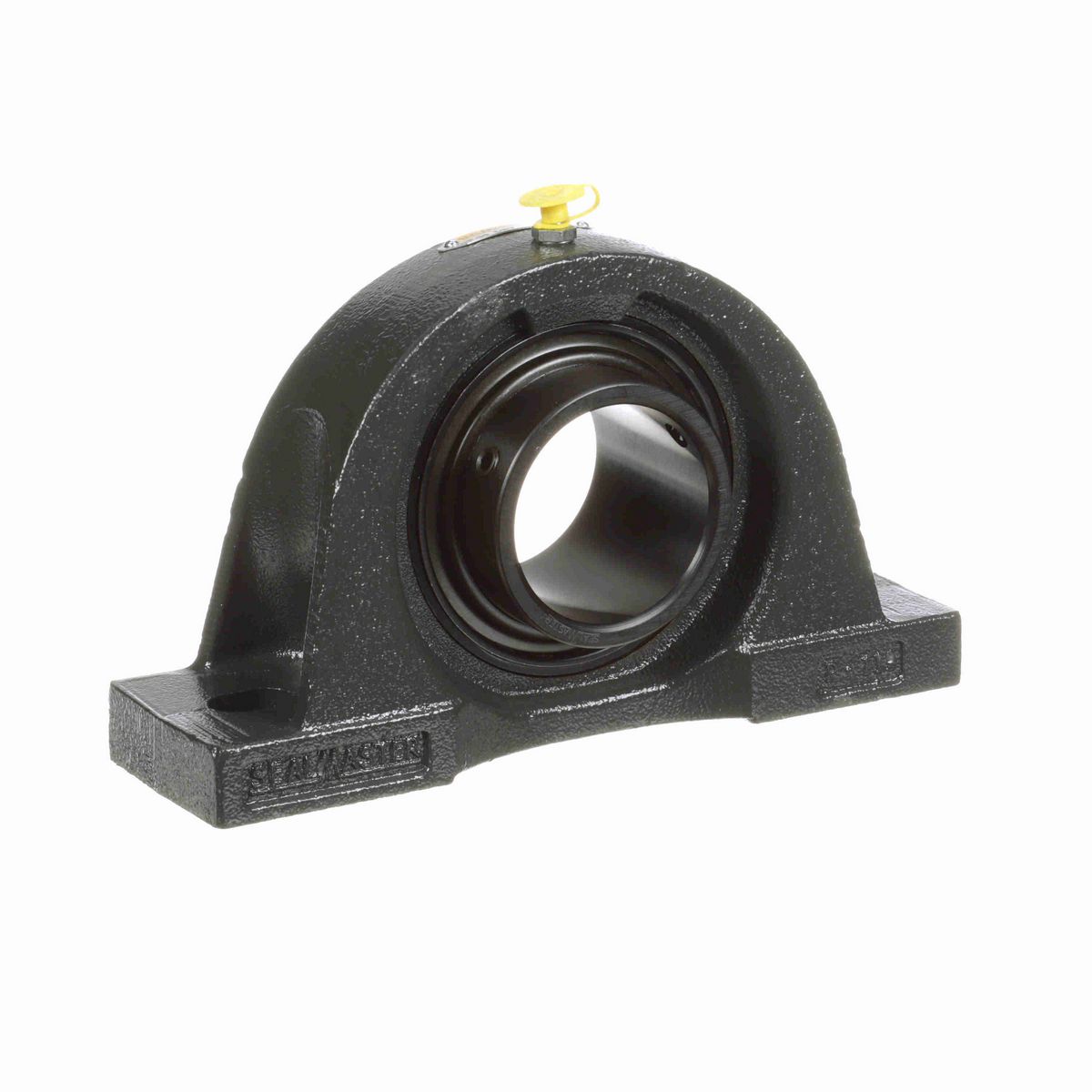 Sealmaster Mounted Cast Iron Two Bolt Pillow Block Ball Bearing - 52100 Bearing Steel, Black Oxided - Setscrew Lock - High Contamination - NP-39 DRT