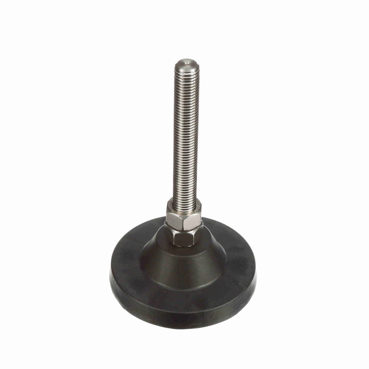 System Plast Articulating Plastic Leveler; Series: VG-513, Base Diameter: 4.84, Spindle Length: 6.15-in, Thread: 3/4-10 - VG-513-01-S34-L8