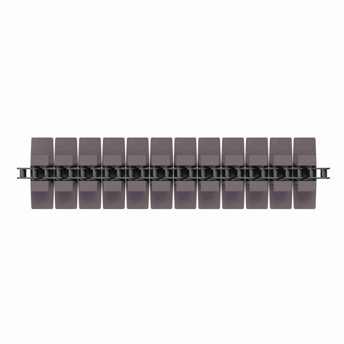 Rexnord 1873TAB Side-flexing Solid Top, Material: Brown High Performance, Width: 4.5in, Pitch: 1.5in - 81426342