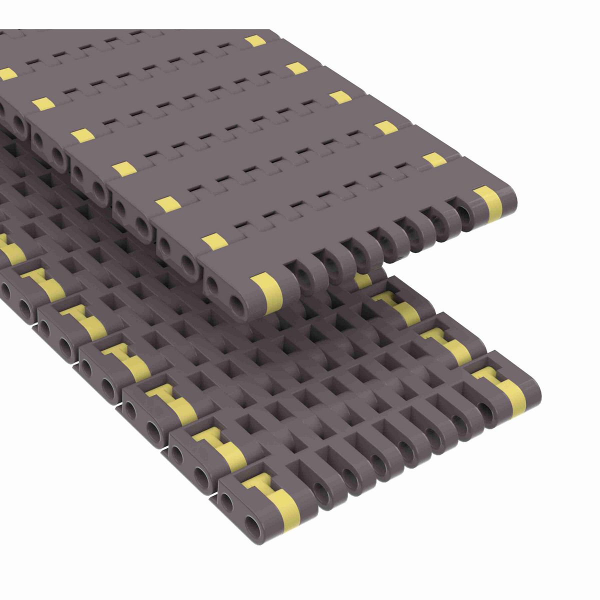 Rexnord 8505 Metric Width Straight Running Solid Top, Material: Brown High Performance, Width: 85mm, Pitch: 0.75in - 81423541