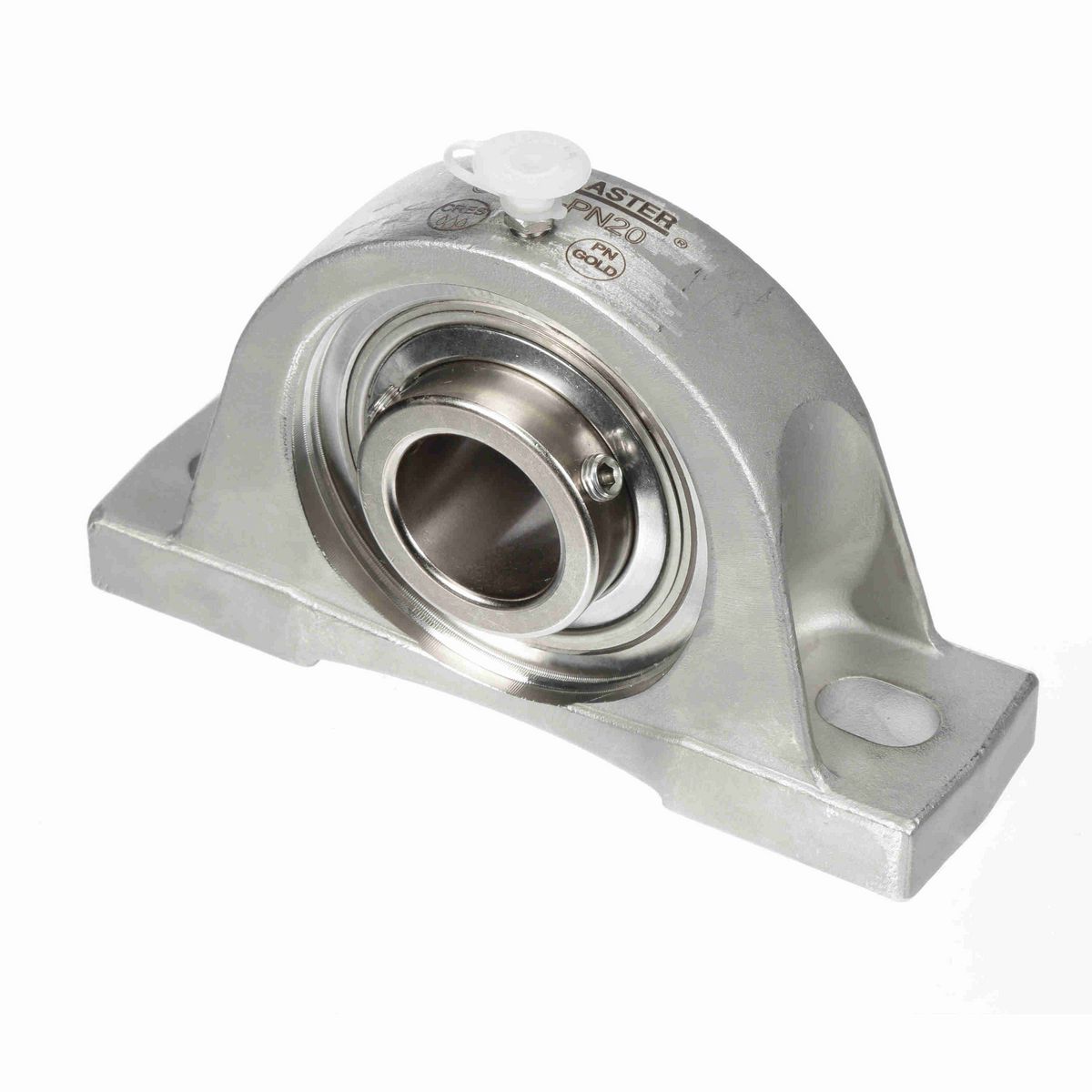 Sealmaster Mounted Stainless Steel Two Bolt Pillow Block Ball Bearing - 52100 Bearing Steel, Phosphorus Nickel Coated - Setscrew Lock - Corrosion Resistant - CRPS-PN20