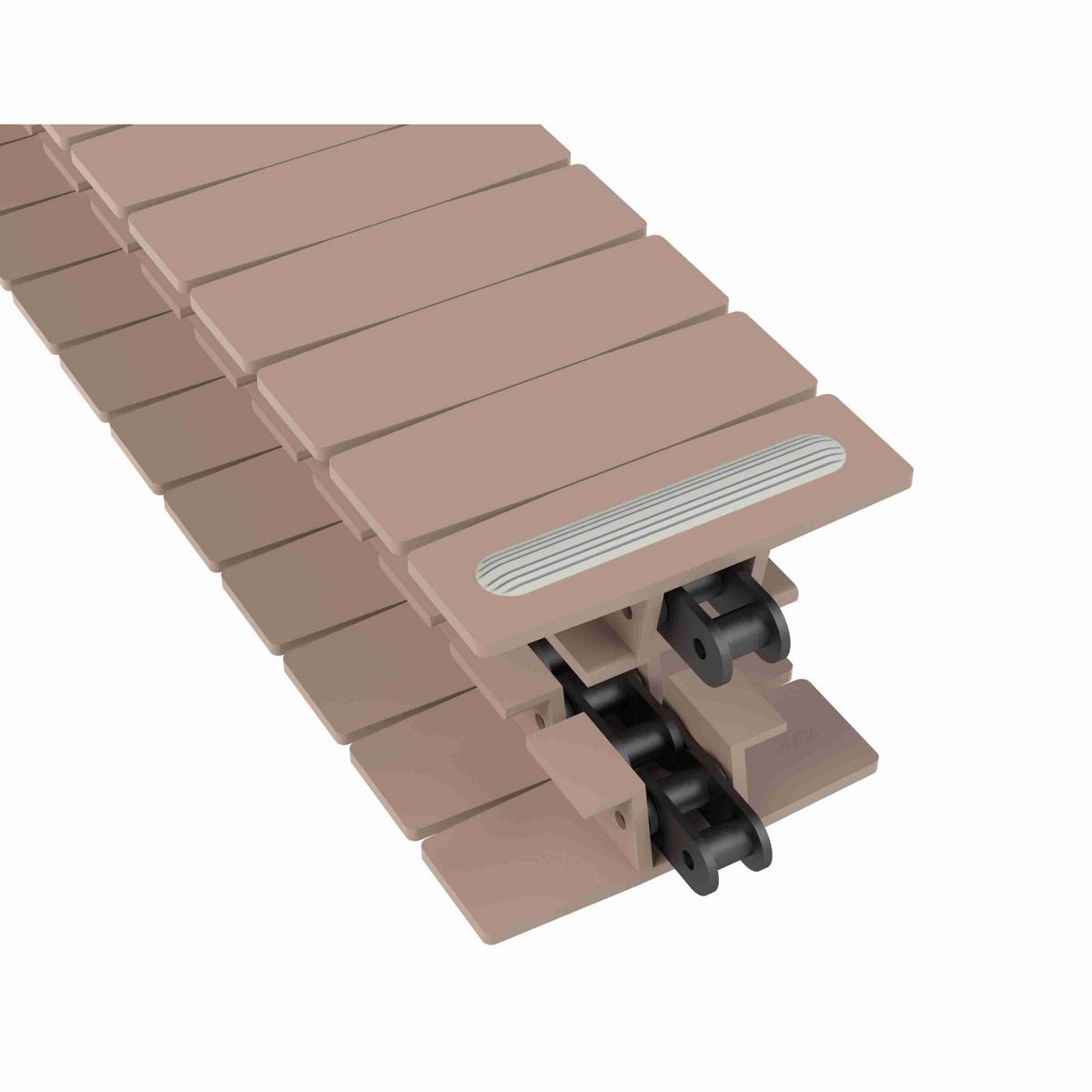 Rexnord 1873TAB SuperGrip™ Side-flexing SuperGrip™, Material: Tan Low Friction, Width: 4.5in, Pitch: 1.5in - 81440731