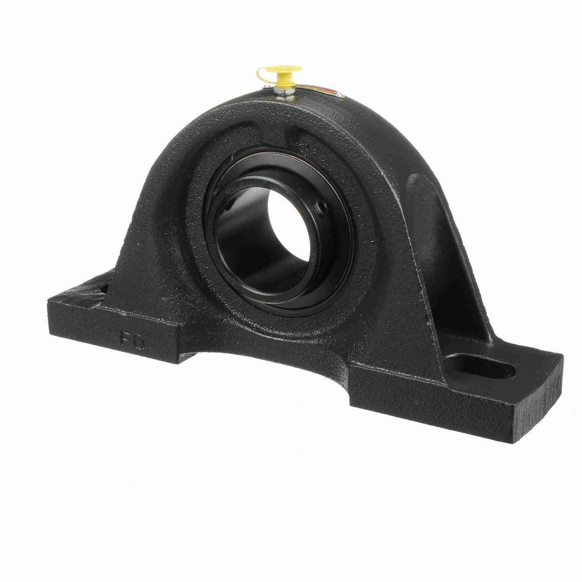 Sealmaster Mounted Cast Iron Two Bolt Pillow Block Ball Bearing - 52100 Bearing Steel, Black Oxided - Setscrew Lock - SP-35