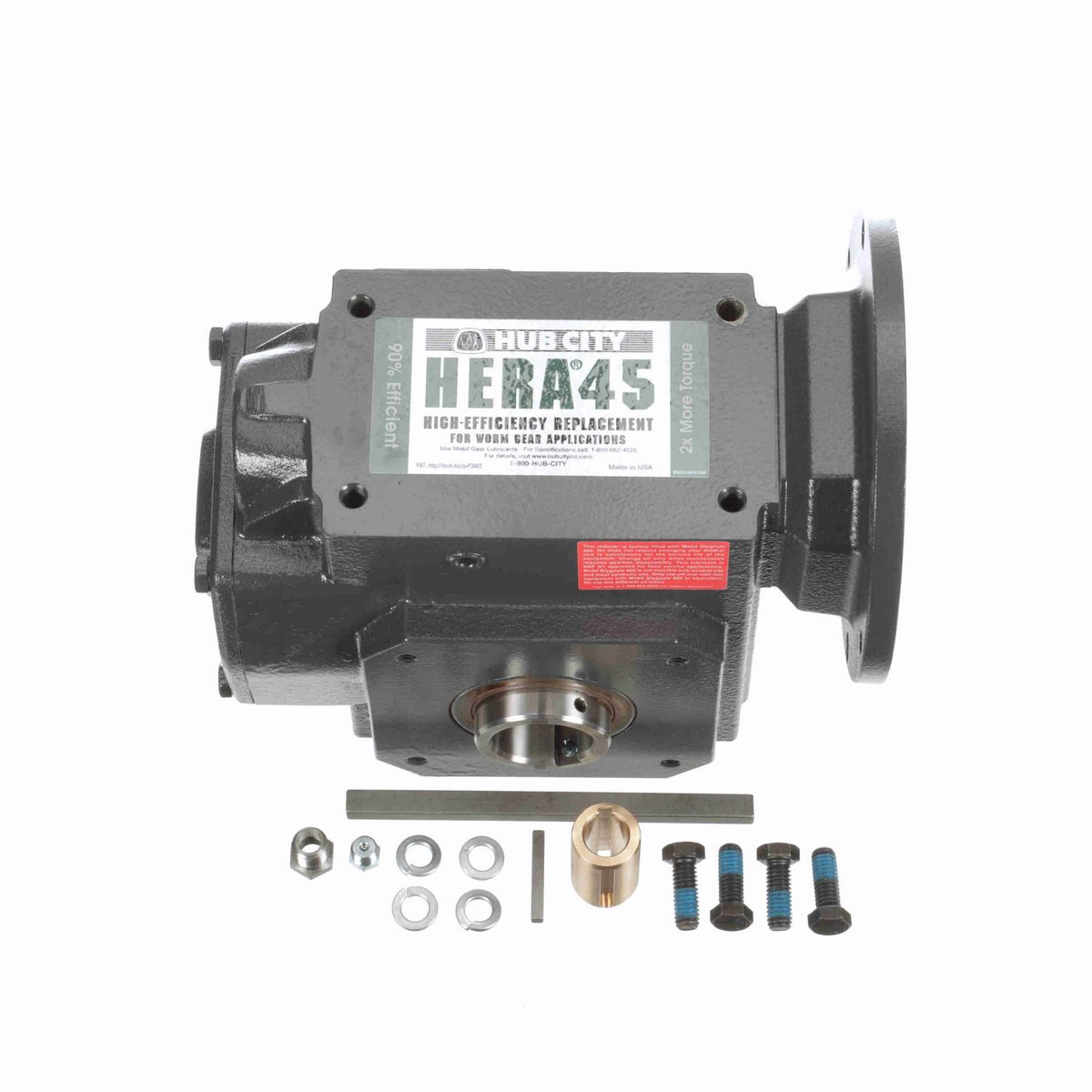 Hub City HERA Gear Reducer HERA Cast Iron Helical-Hypoid Reducer - HERA45ES 28.01 56C 1.438