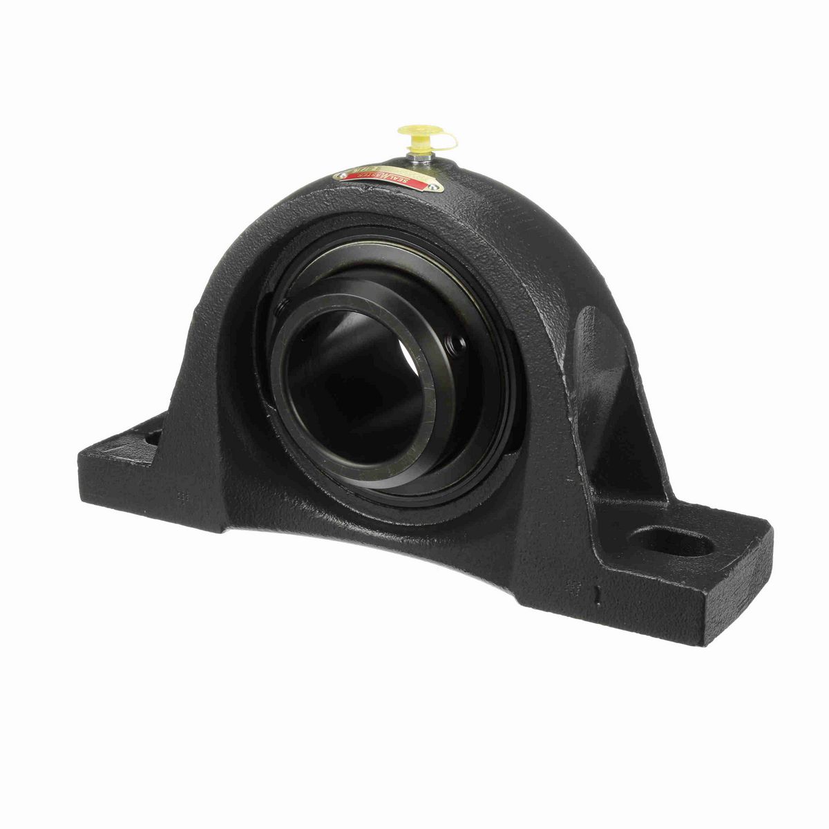 Sealmaster Mounted Cast Iron Two Bolt Pillow Block Ball Bearing - 52100 Bearing Steel, Black Oxided - Double Setscrew Lock - MSPD-39