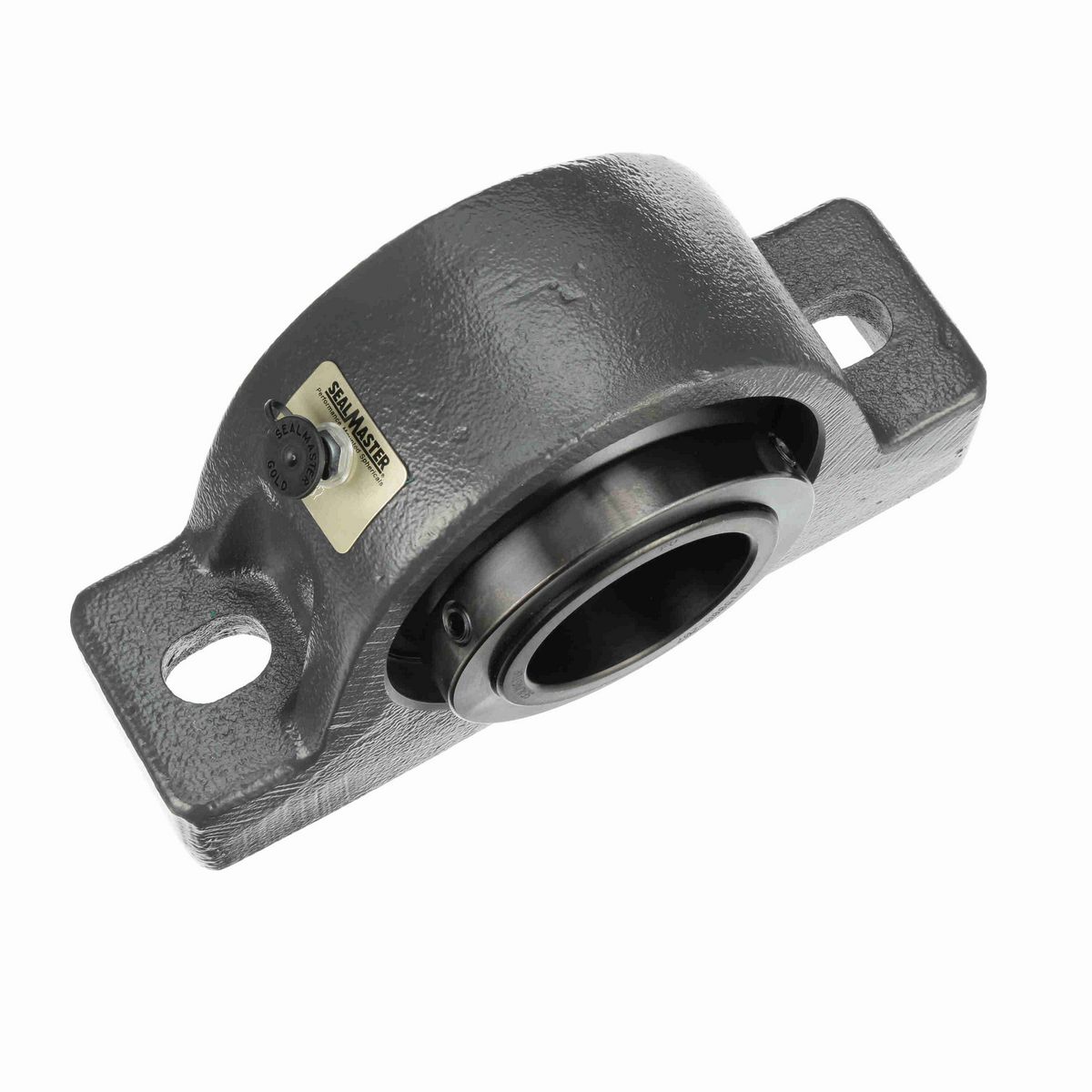 Sealmaster Mounted Cast Iron Two Bolt Pillow Block Spherical Roller - 52100 Bearing Steel, Black Oxided - Collar Mount Lock - USRB5000-207