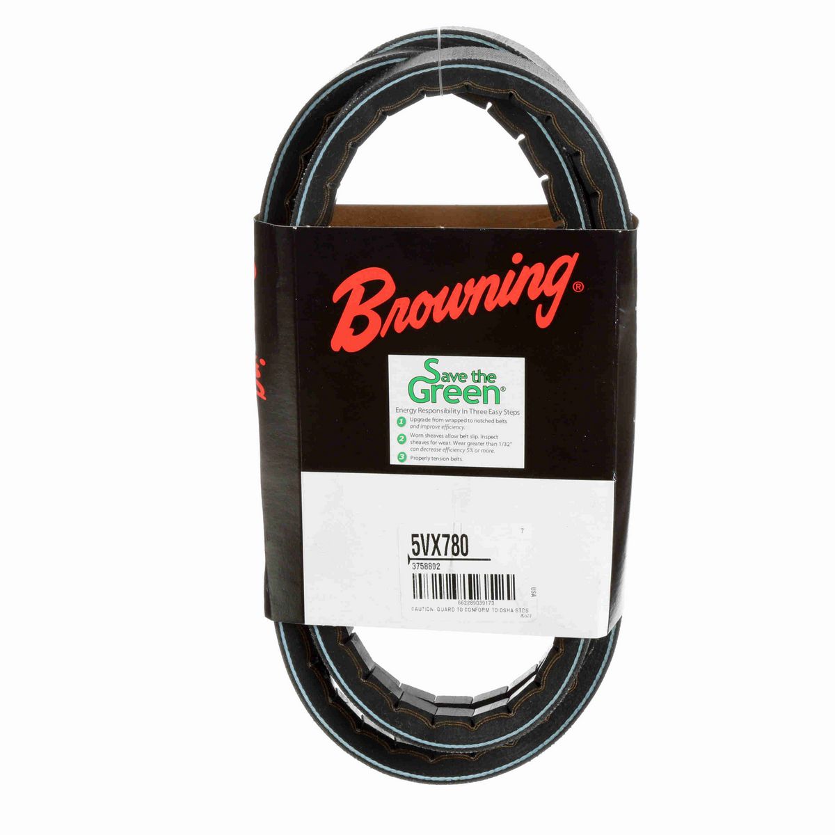 Browning EPDM Notched Belt 98% Efficient - 5VX780