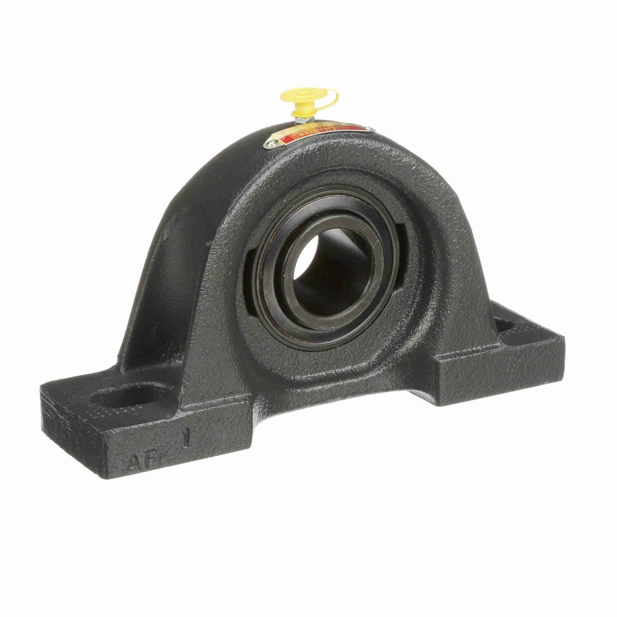 Sealmaster Mounted Cast Iron Two Bolt Pillow Block Ball Bearing - 52100 Bearing Steel, Black Oxided - Setscrew Lock - SP-207