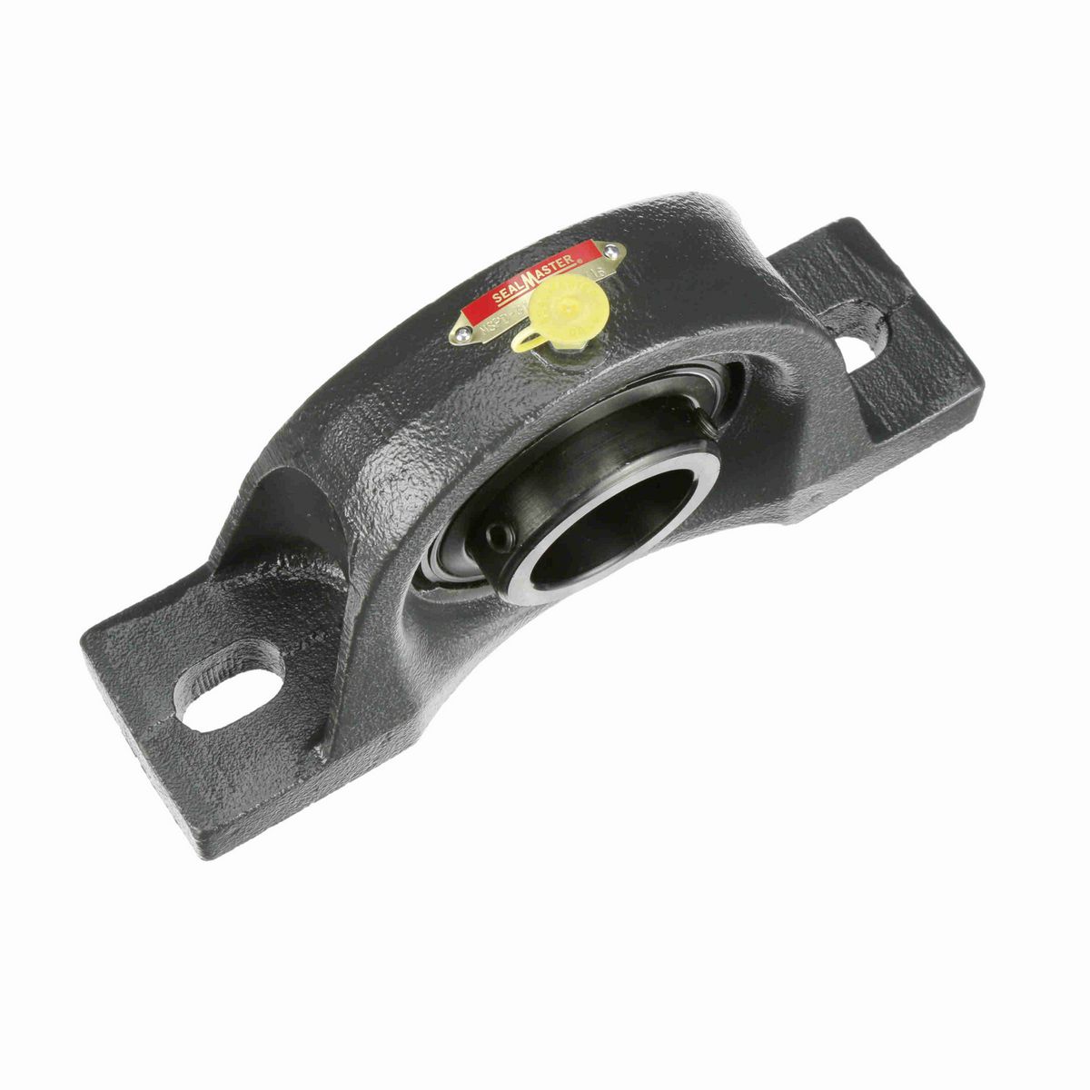 Sealmaster Mounted Cast Iron Two Bolt Pillow Block Ball Bearing - 52100 Bearing Steel, Black Oxided - Double Setscrew Lock - MSPD-31