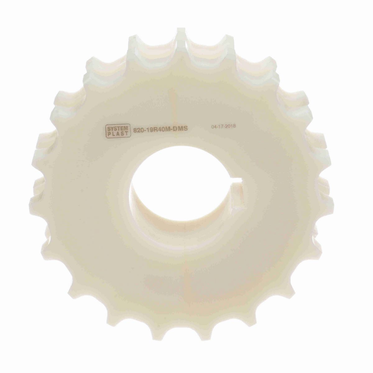 System Plast 820 Series Split Machined Sprocket with 19 Teeth and a 40mm Round Shaft-Ready Bore - 820-19R40M-DMS