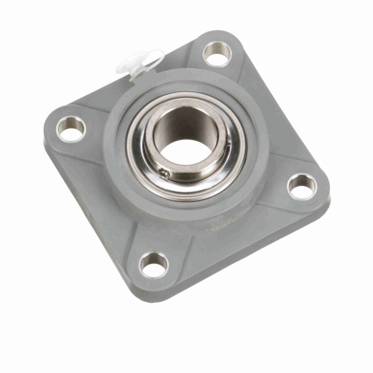 Sealmaster Mounted Composite Four Bolt Flange Ball Bearing - 52100 Bearing Steel, Phosphorus Nickel Coated - Setscrew Lock - Corrosion Resistant - CRFC-PN206