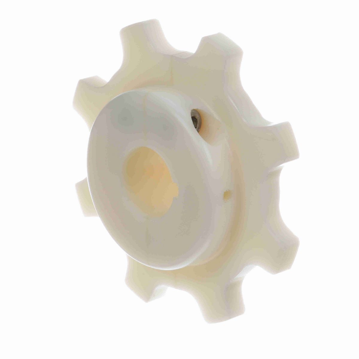 System Plast 1700 Series Split Machined Sprocket with 8 Teeth, a 1-1/4in Round Shaft-Ready Bore and Setscrew - 1700-8R1.25-DMS-SS