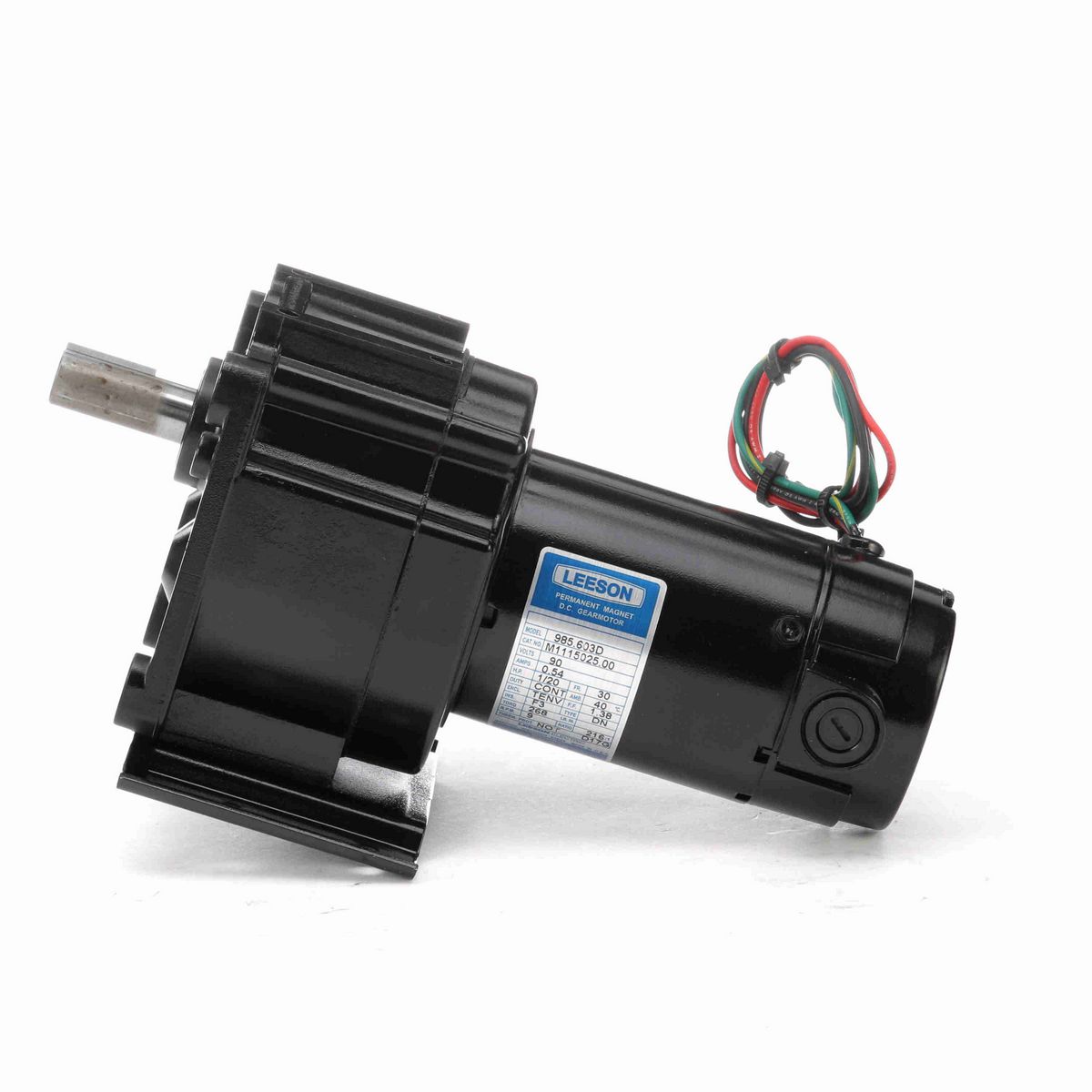 LEESON Parallel Shaft Gearmotor, 0.05 HP, 90 V, 9 RPM, 30 Frame, TENV - M1115025.00