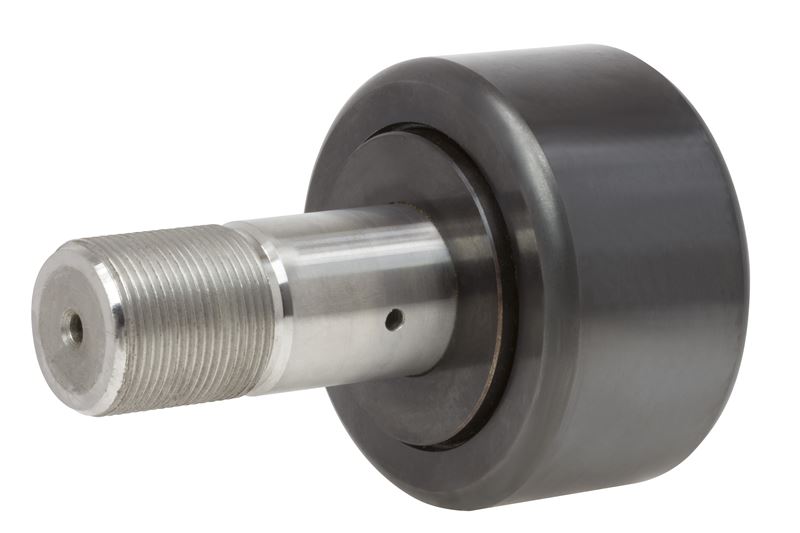 Игольчатый опорный ролик с цапфой RBC S104L, цилиндрический, с уплотнением, со шлицем под отвёртку