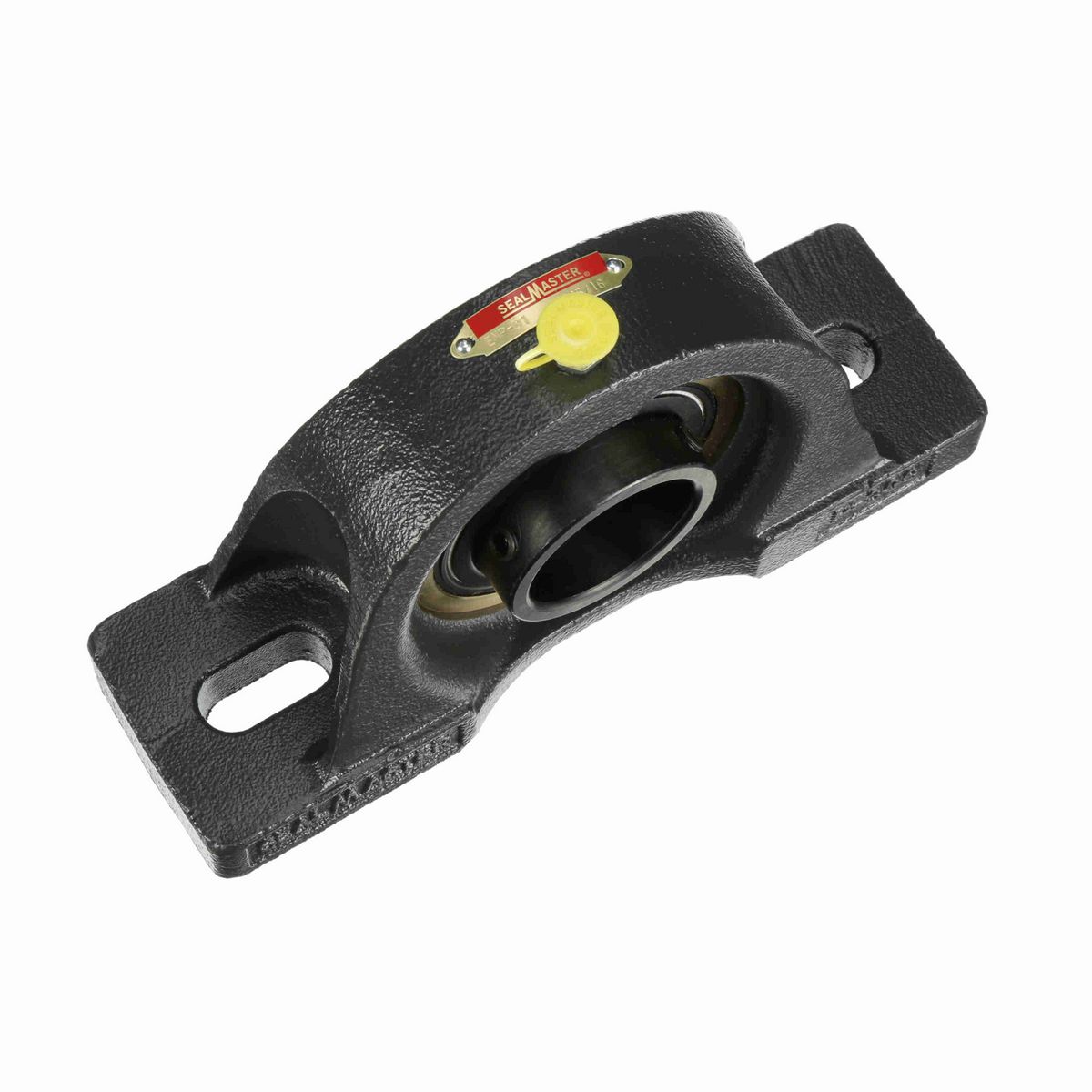 Sealmaster Mounted Cast Iron Two Bolt Pillow Block Ball Bearing - 52100 Bearing Steel, Black Oxided - Setscrew Lock - EMP-31