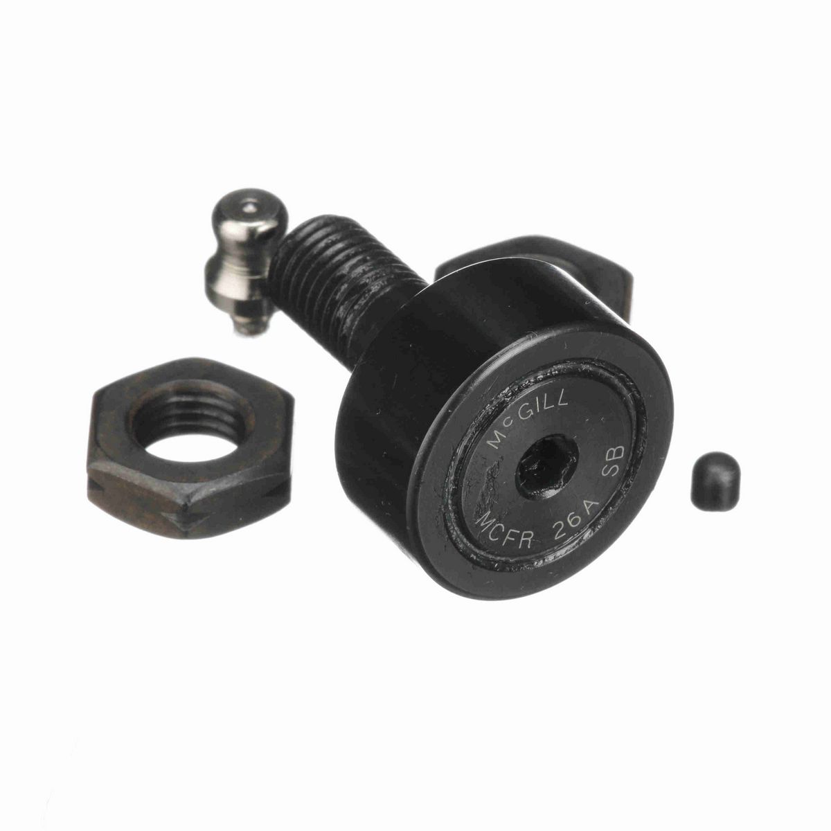 Опорный ролик с цапфой McGill CAMROL MCFR 26A SB, бочкообразный, с уплотнением, с шестигранным отверстием, метрический