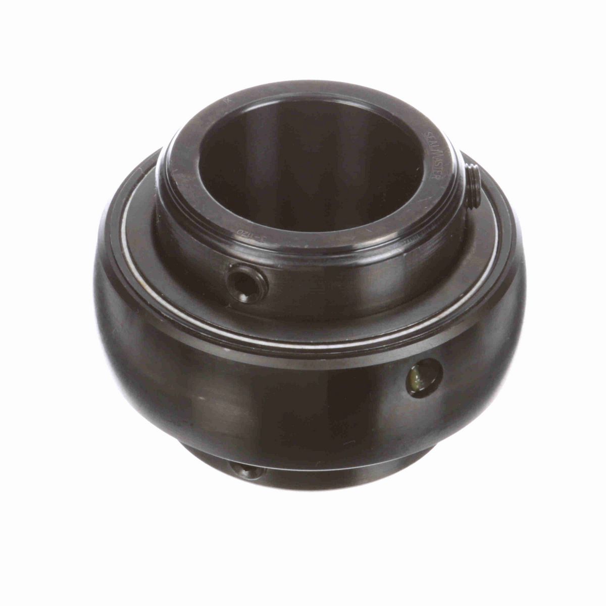 Sealmaster Mounted Insert Only Ball Bearing - 52100 Bearing Steel, Black Oxided - Double Setscrew Lock - 3-112D