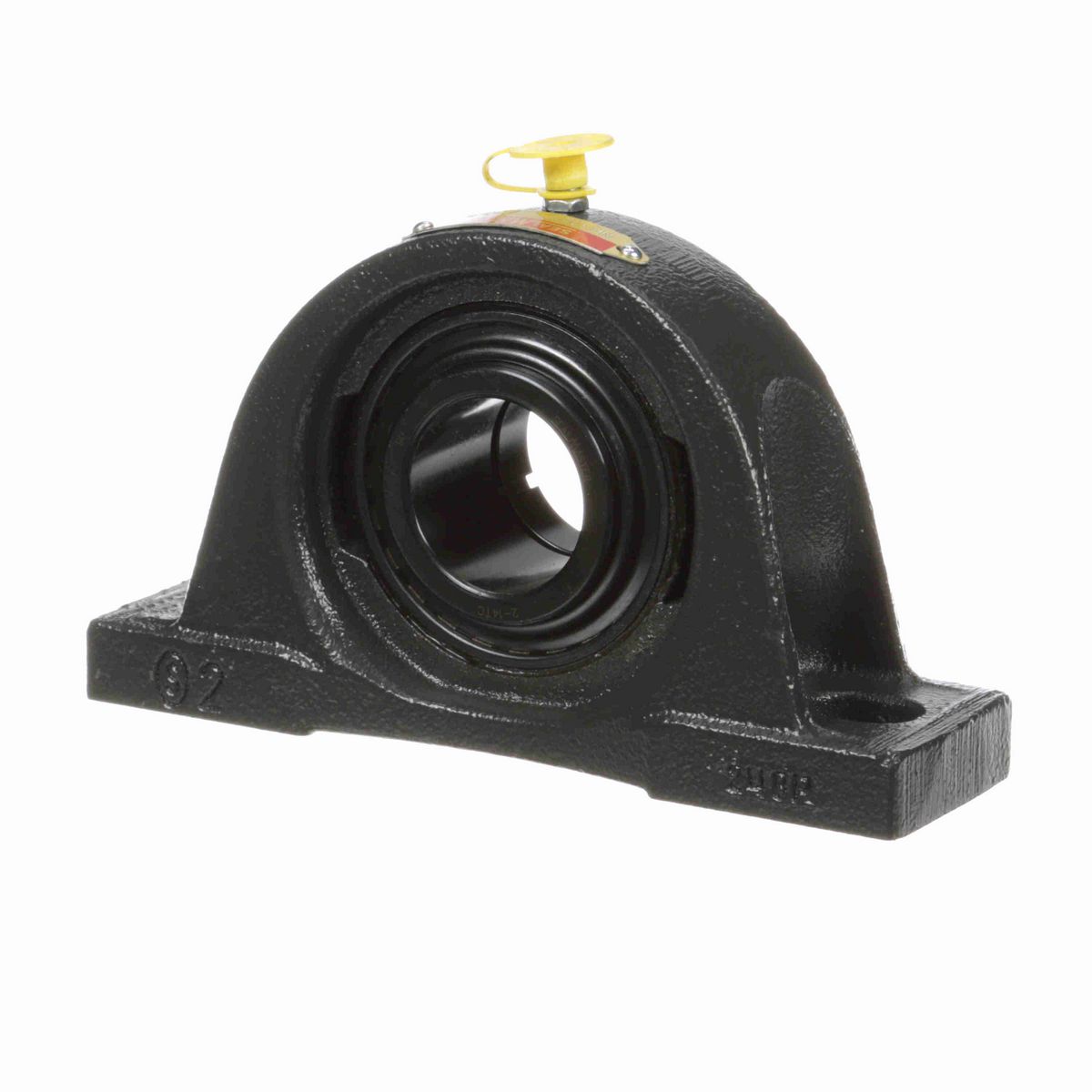 Sealmaster Mounted Cast Iron Two Bolt Pillow Block Ball Bearing - 52100 Bearing Steel, Black Oxided - Concentric Lock - NP-22TC