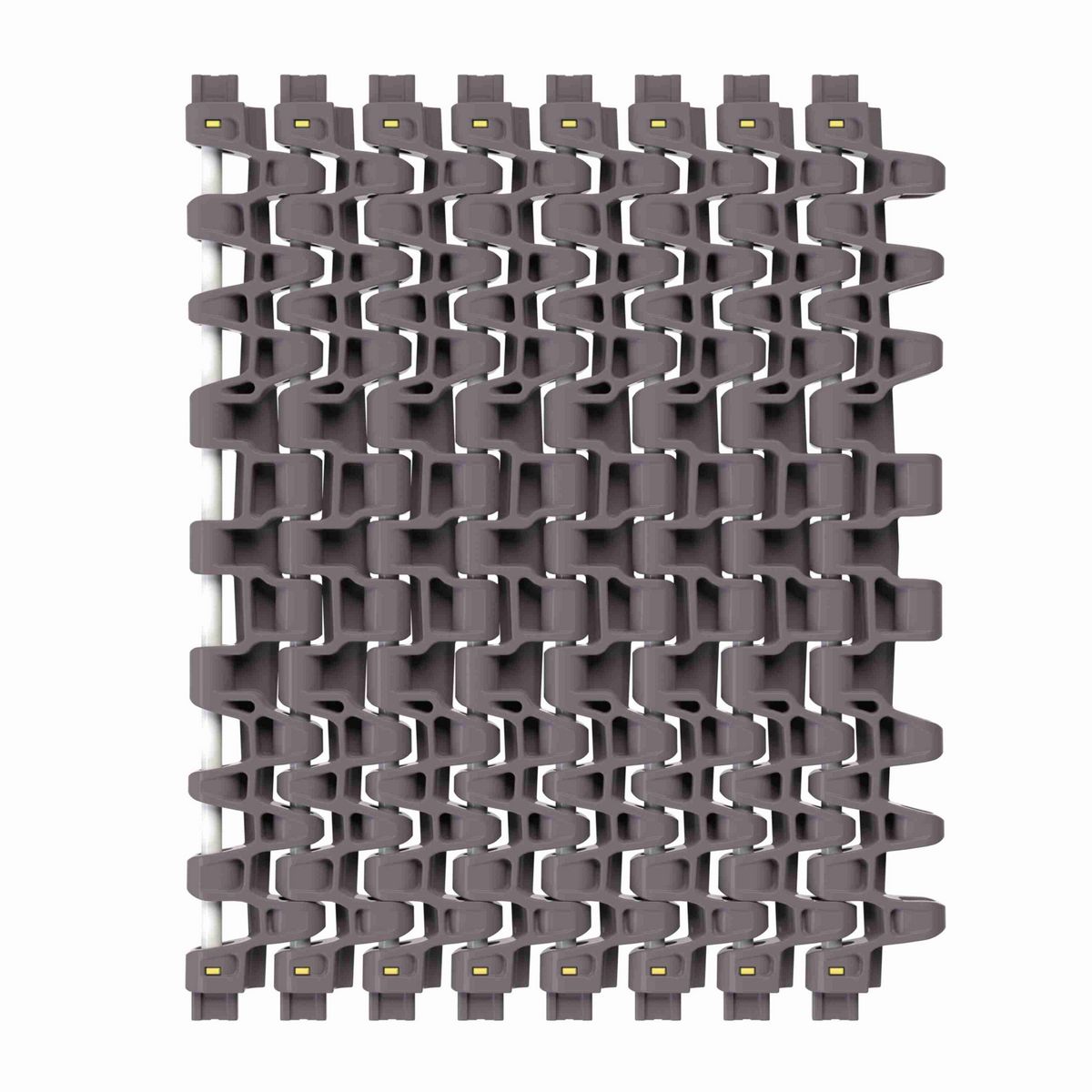 Rexnord 7966ST Side-flexing Flush Grid, Material: Brown High Performance, Width: 15in, Pitch: 1.5in - 81450091