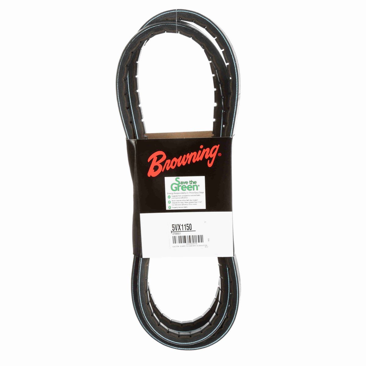 Browning EPDM Notched Belt 98% Efficient - 5VX1150