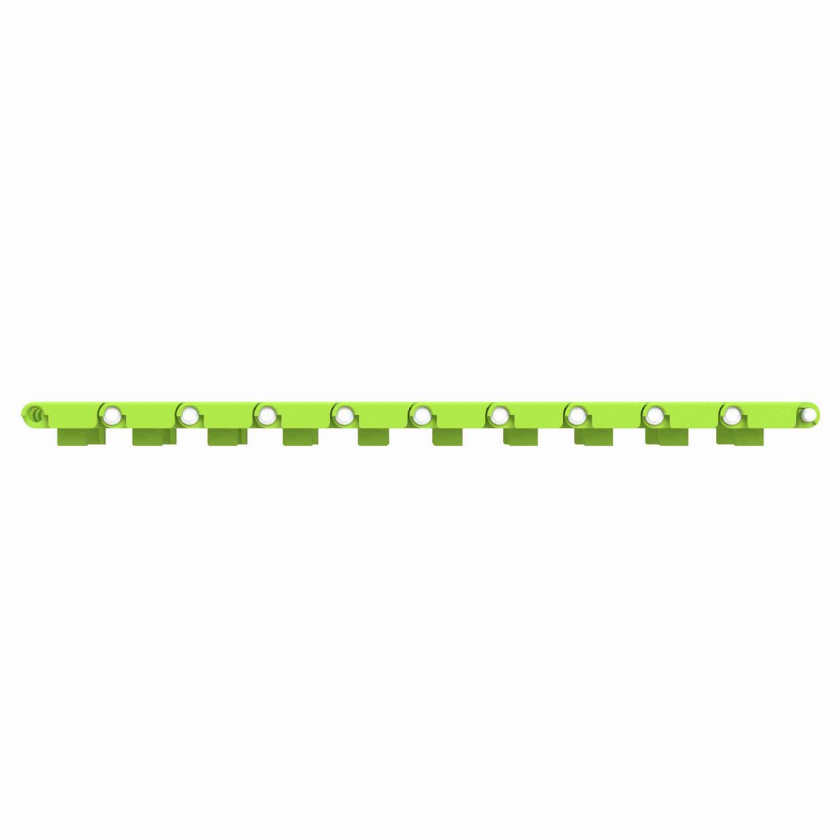Rexnord 1001FG Straight Running Flush Grid, Material: Bright Lime-Green Dry PET Low Friction, Width: 84mm, Pitch: 1in - 876.38.64