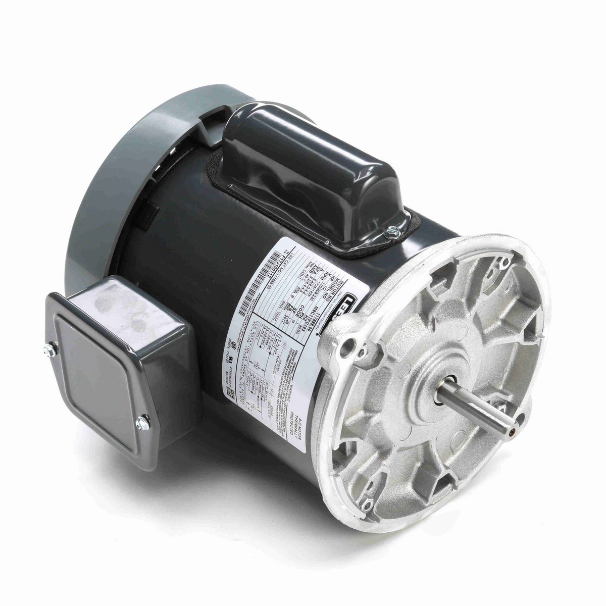 LEESON Auger Drive Motor, 0.50 HP, 1 Ph, 60 Hz, 115/208-230 V, 1800 RPM, 56YZ Frame, TEFC - 117888.00