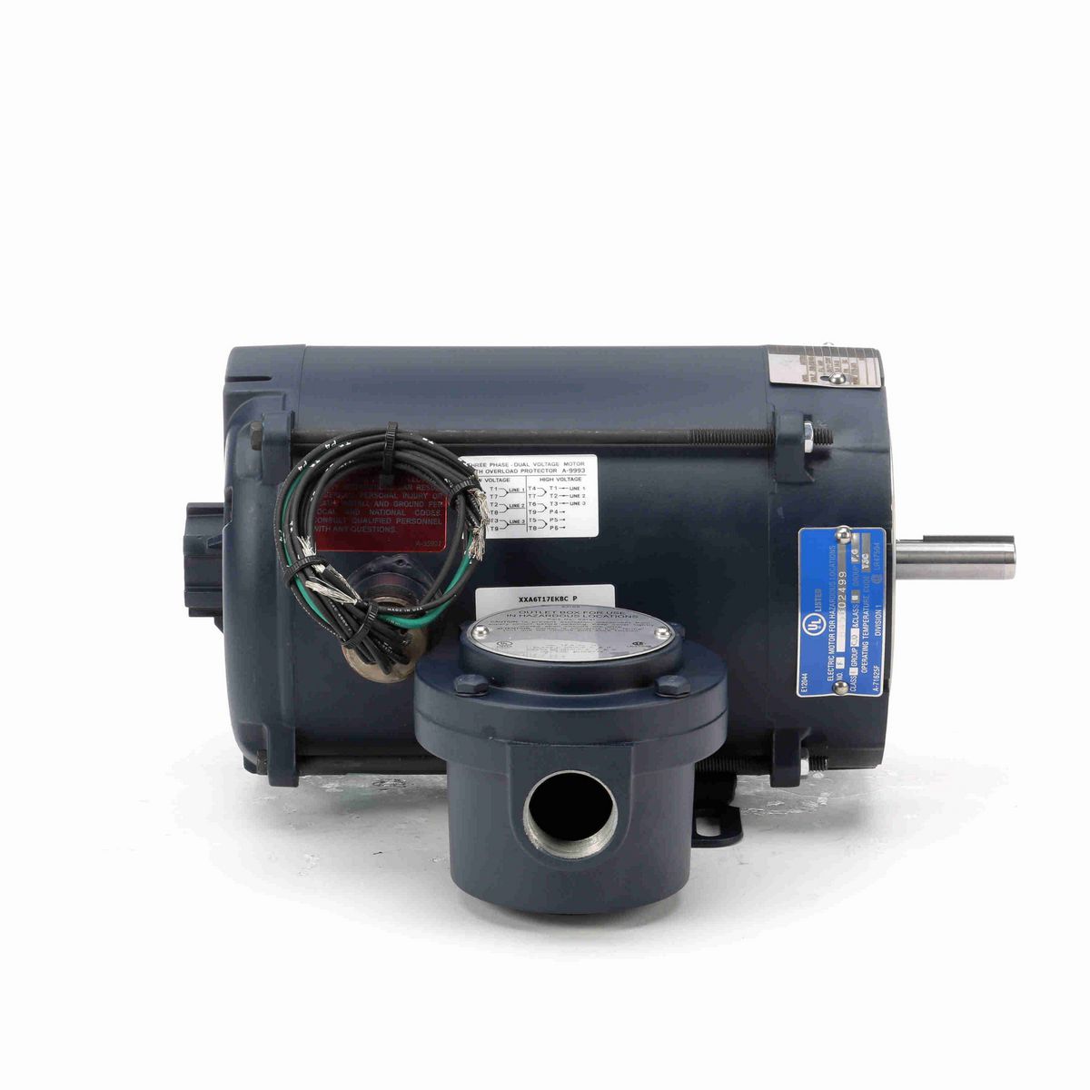 LEESON Explosion Proof Motor, 0.50 & 0.50 HP, 3 Ph, 60 & 50 Hz, 208-230/460 & 190/380 V, 1800 & 1500 RPM, 56C Frame, EPNV - 114628.00
