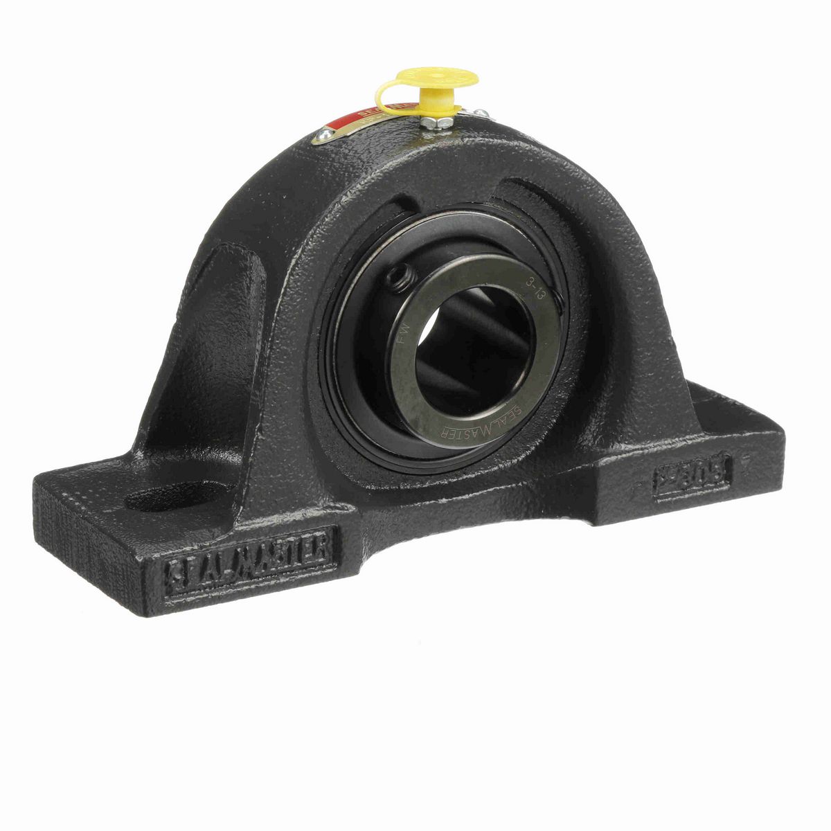 Sealmaster Mounted Cast Iron Two Bolt Pillow Block Ball Bearing - 52100 Bearing Steel, Black Oxided - Setscrew Lock - MP-19