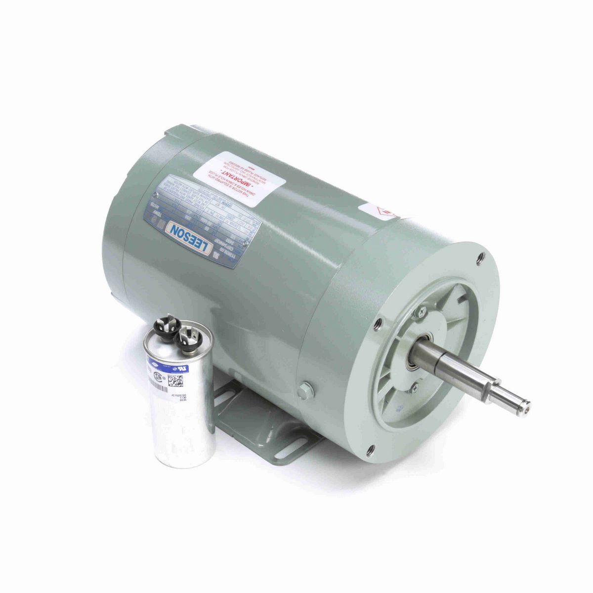 LEESON General Purpose Farm Duty Motor, 0.50 HP, 1 Ph, 60 Hz, 230 V, 3600 RPM, 56CZ Frame, TENV - 113939.00