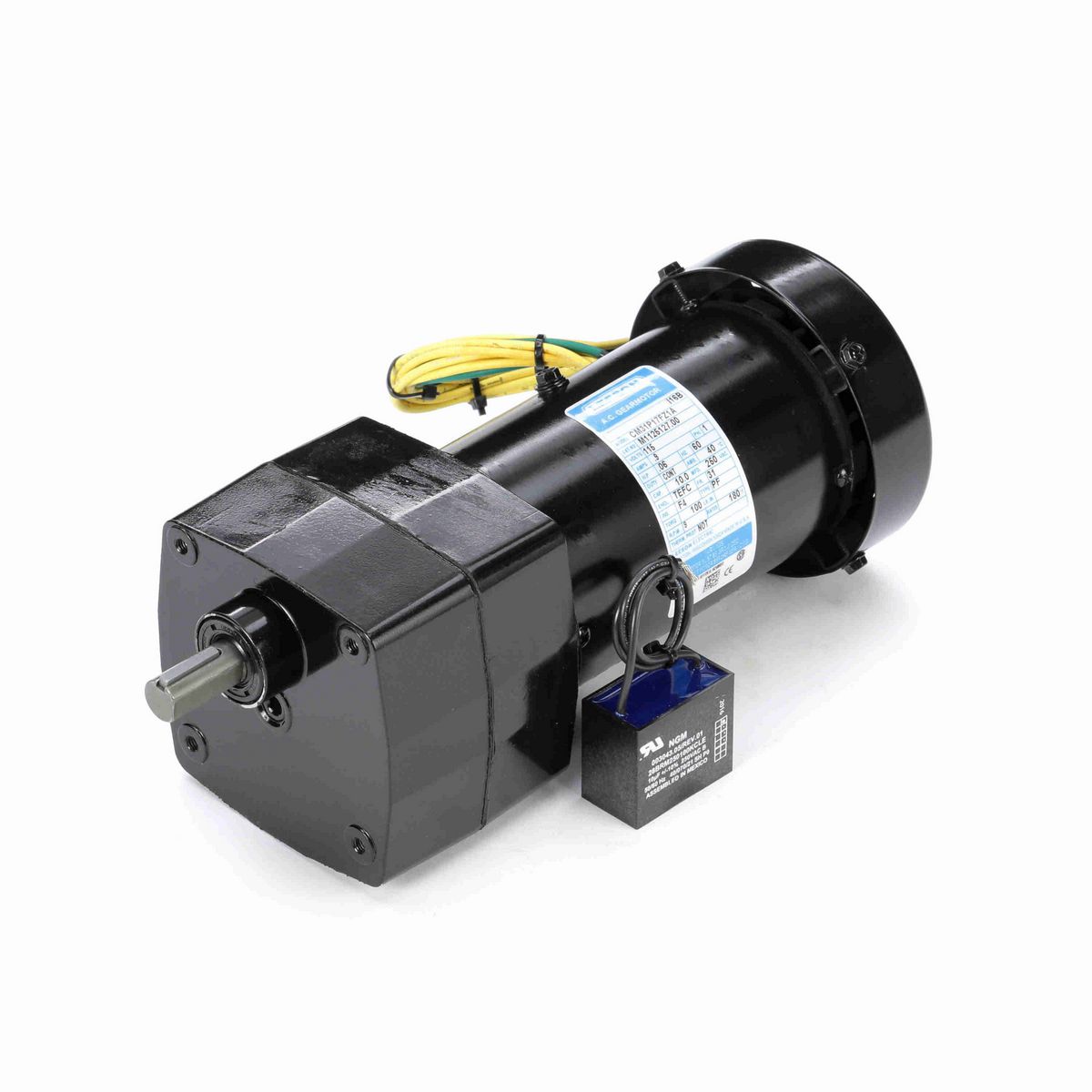 LEESON Parallel Shaft Gearmotor, 0.06 HP, 1 Ph, 60 Hz, 115 V, 9 RPM, 31 Frame, TEFC - M1125127.00