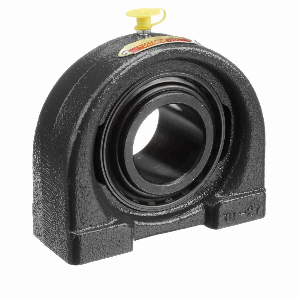 Sealmaster Mounted Cast Iron Tapped Base Pillow Block Ball Bearing - 52100 Bearing Steel, Black Oxided - Setscrew Lock - TB-28C