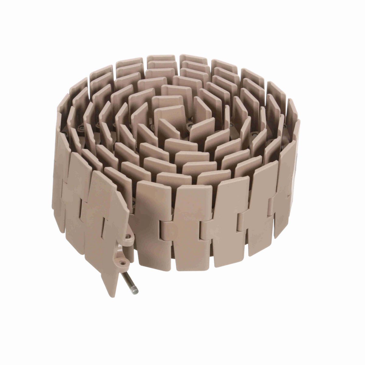 System Plast 879M Side-flexing Solid Top, Material: Tan Low Friction, Width: 4.5in, Pitch: 1.5in - LF879M-K450