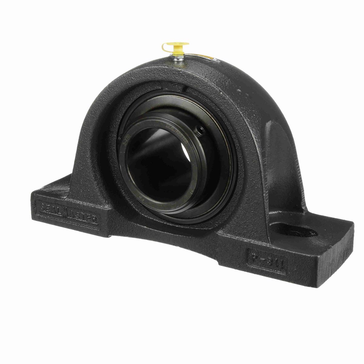 Sealmaster Mounted Cast Iron Two Bolt Pillow Block Ball Bearing - 52100 Bearing Steel, Black Oxided - Double Setscrew Lock - Air Handling Housing Fit, Noise Tested - MPD-39 CXU