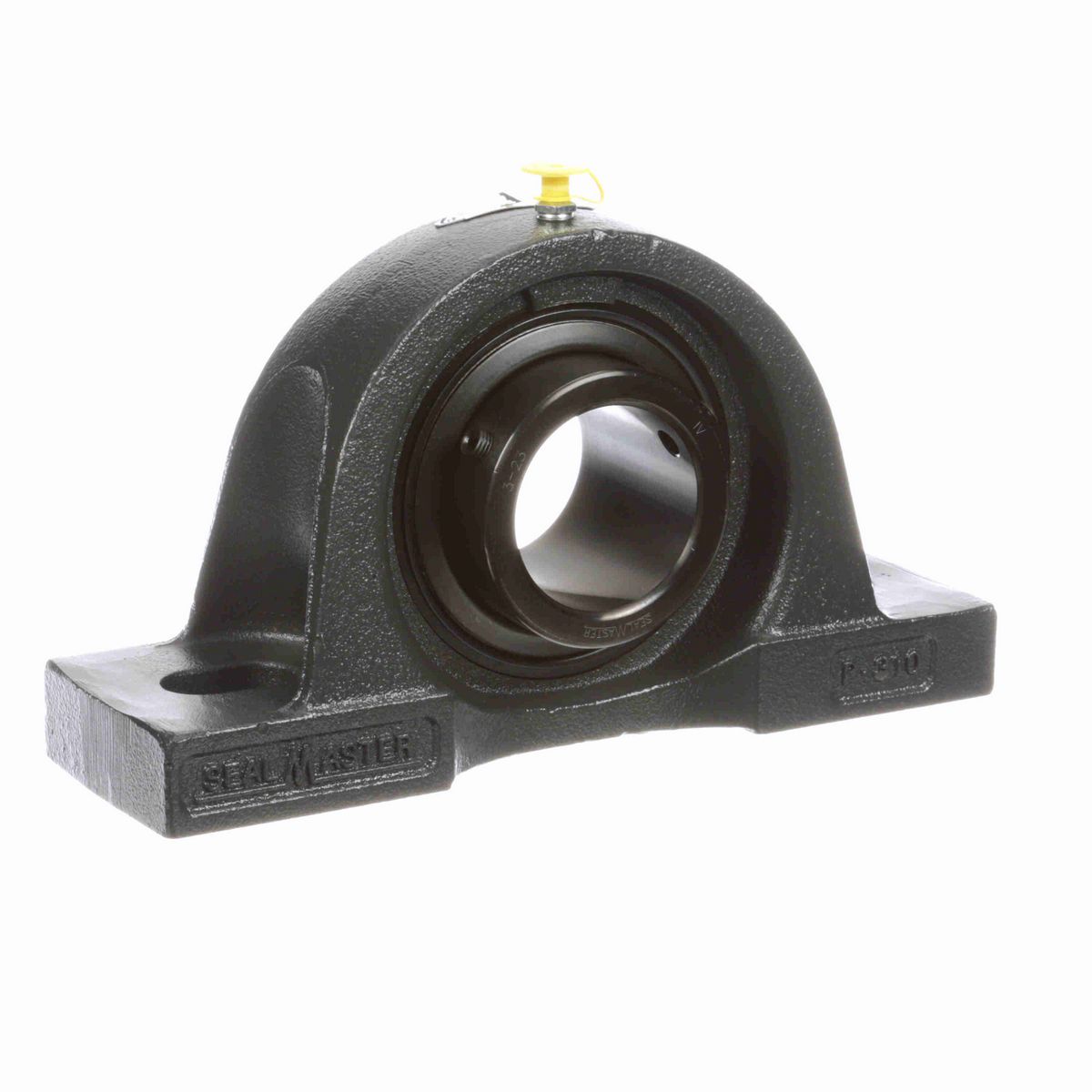 Sealmaster Mounted Cast Iron Two Bolt Pillow Block Ball Bearing - 52100 Bearing Steel, Black Oxided - Setscrew Lock - Air Handling Housing Fit, Noise Tested - MP-35 CXU