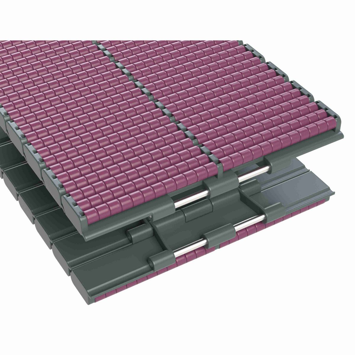 Rexnord SWH LBP Straight Running Low Backline Pressure, Material: Internally Lubricated Polyacetal (Grey), Width: 12in, Pitch: 1.5in - 752.82.10