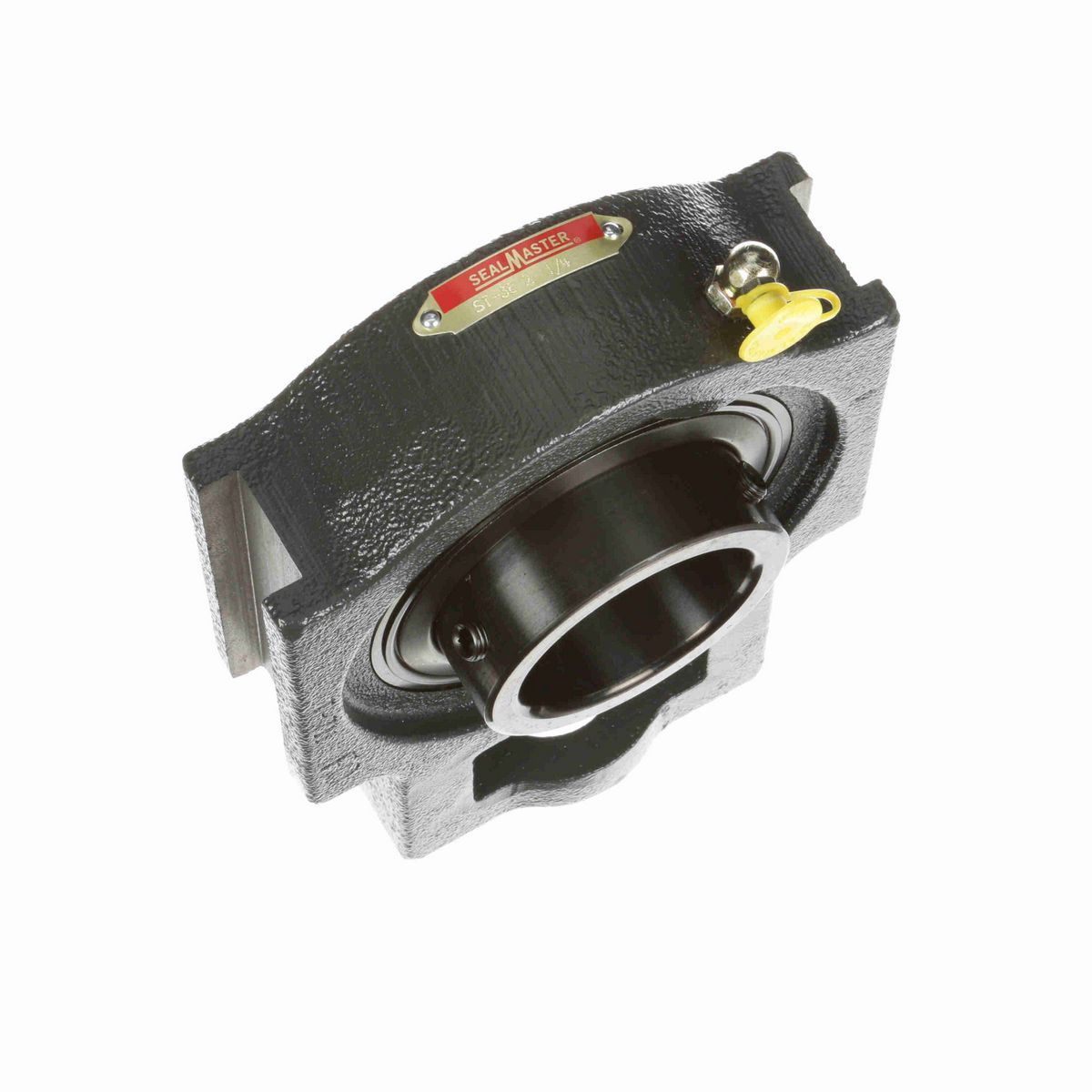 Sealmaster Mounted Cast Iron Wide Slot Take Up Ball Bearing - 52100 Bearing Steel, Black Oxided - Setscrew Lock - ST-36