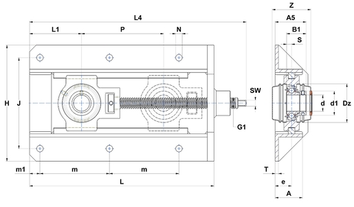 Фланцевый подшипниковый узел SNR EST207T20COE+WB