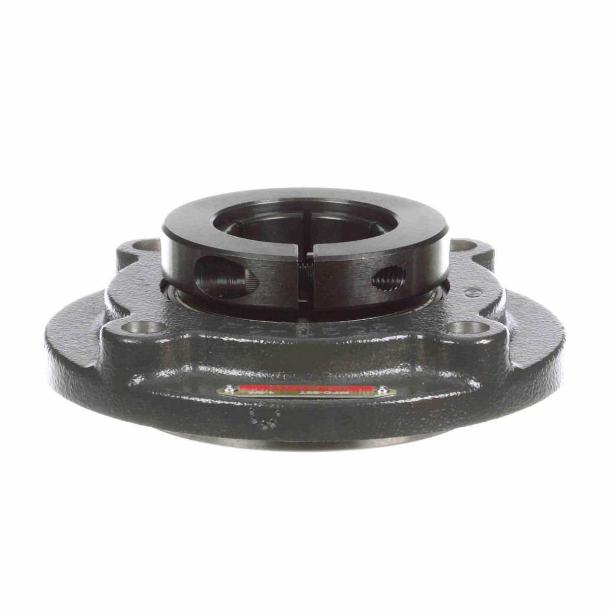 Sealmaster Mounted Cast Iron Flange Cartridge Ball Bearing - 52100 Bearing Steel, Black Oxided - Concentric Lock - MFC-28T