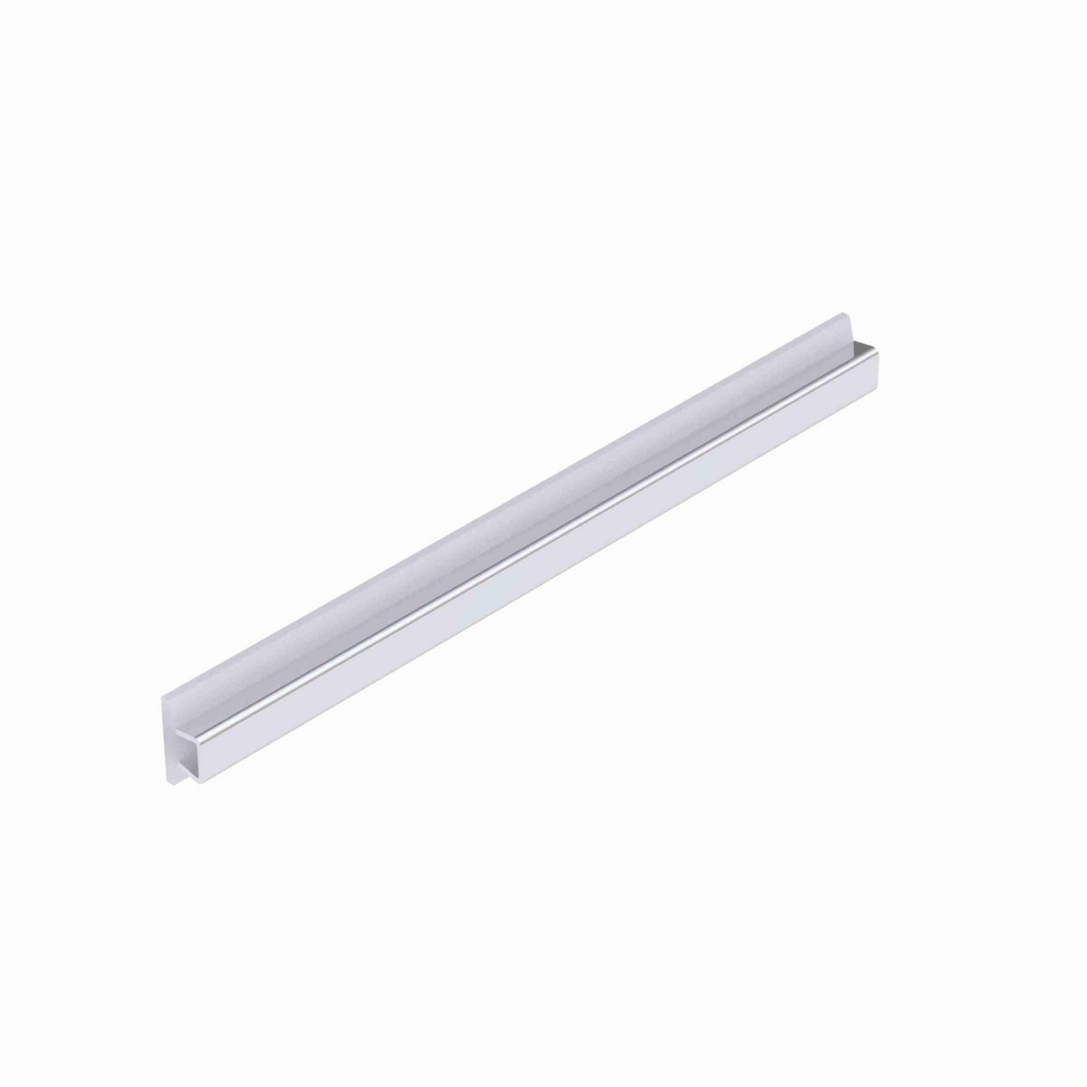 System Plast Wide Flat Guide Rail: 1.25"W X 0.69"H X 96"L White UHMW-PE - VG-SSWFS-1.25-8