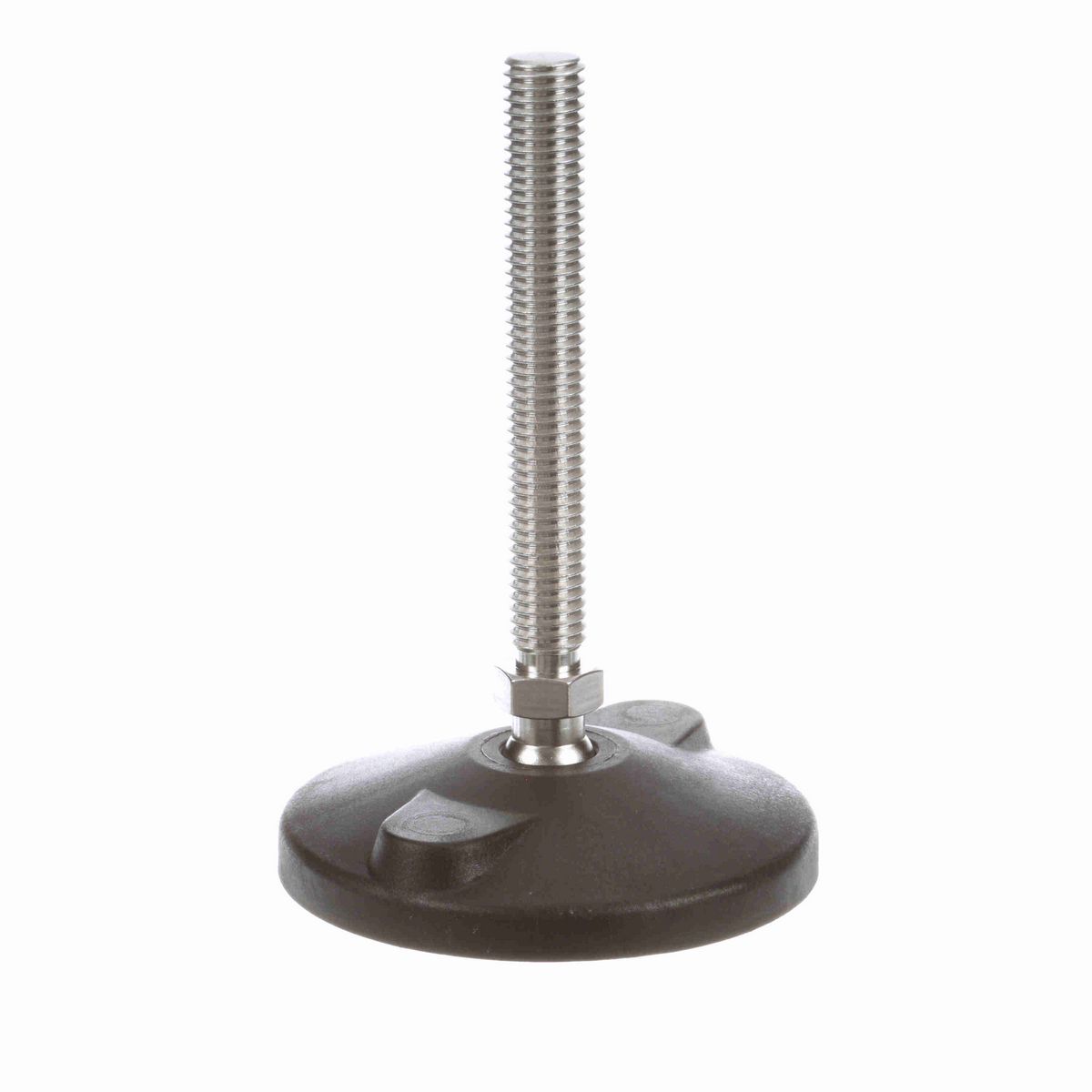 System Plast Fixed Plastic Leveler; Series: VG-511, Base Diameter: 4, Spindle Length: 4.55-in, Thread: 5/8-11 - VG-511H-04-S58-L5T