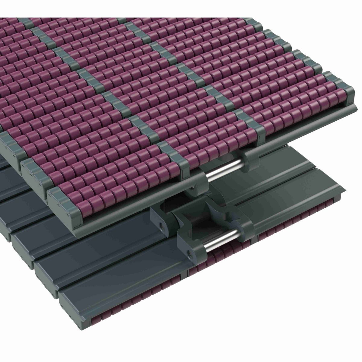 Rexnord HDS LBP Straight Running Low Backline Pressure, Material: Internally Lubricated Polyacetal (Grey), Width: 10in, Pitch: 1.5in - 752.81.19