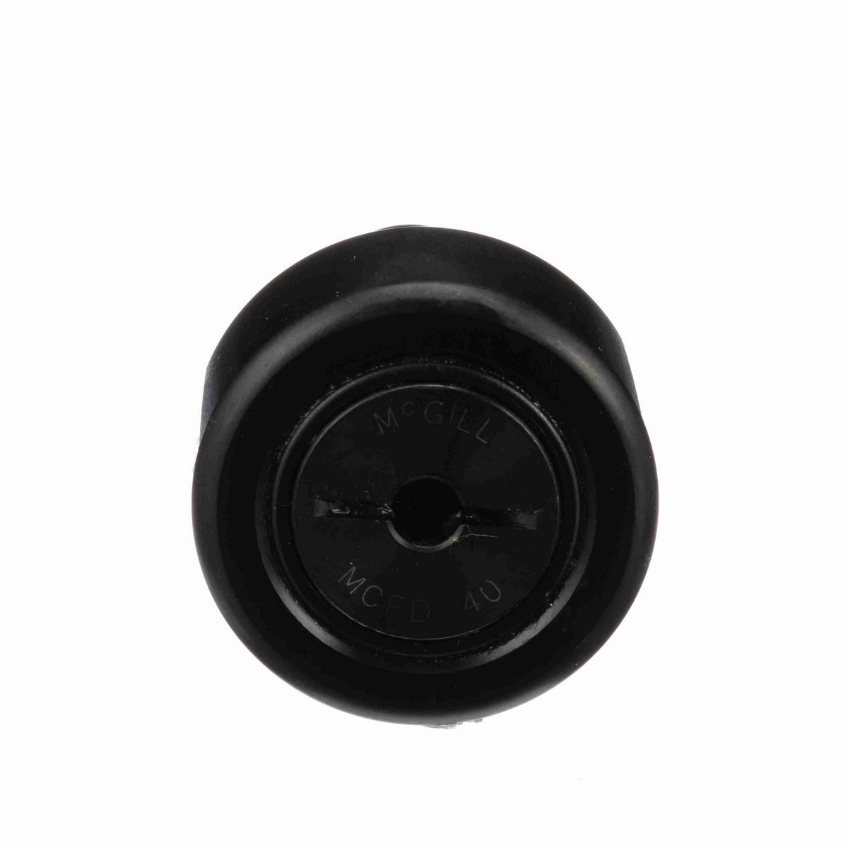 Опорный ролик с цапфой McGill CAMROL MCFD 40, бочкообразный, повышенной грузоподъемности, со щитком, со шлицем под отвёртку, метрический