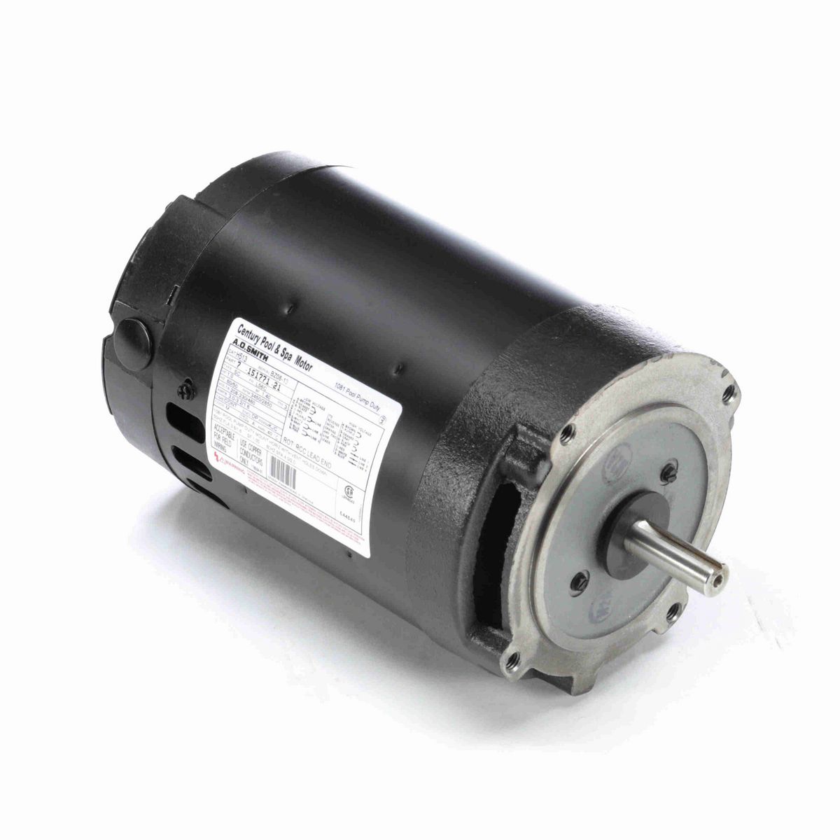 Century Pool Pump Motor, 1.0 HP, 3 Ph, 60 Hz, 208-230/460 V, 3600 RPM, L56C Frame, DP - H513