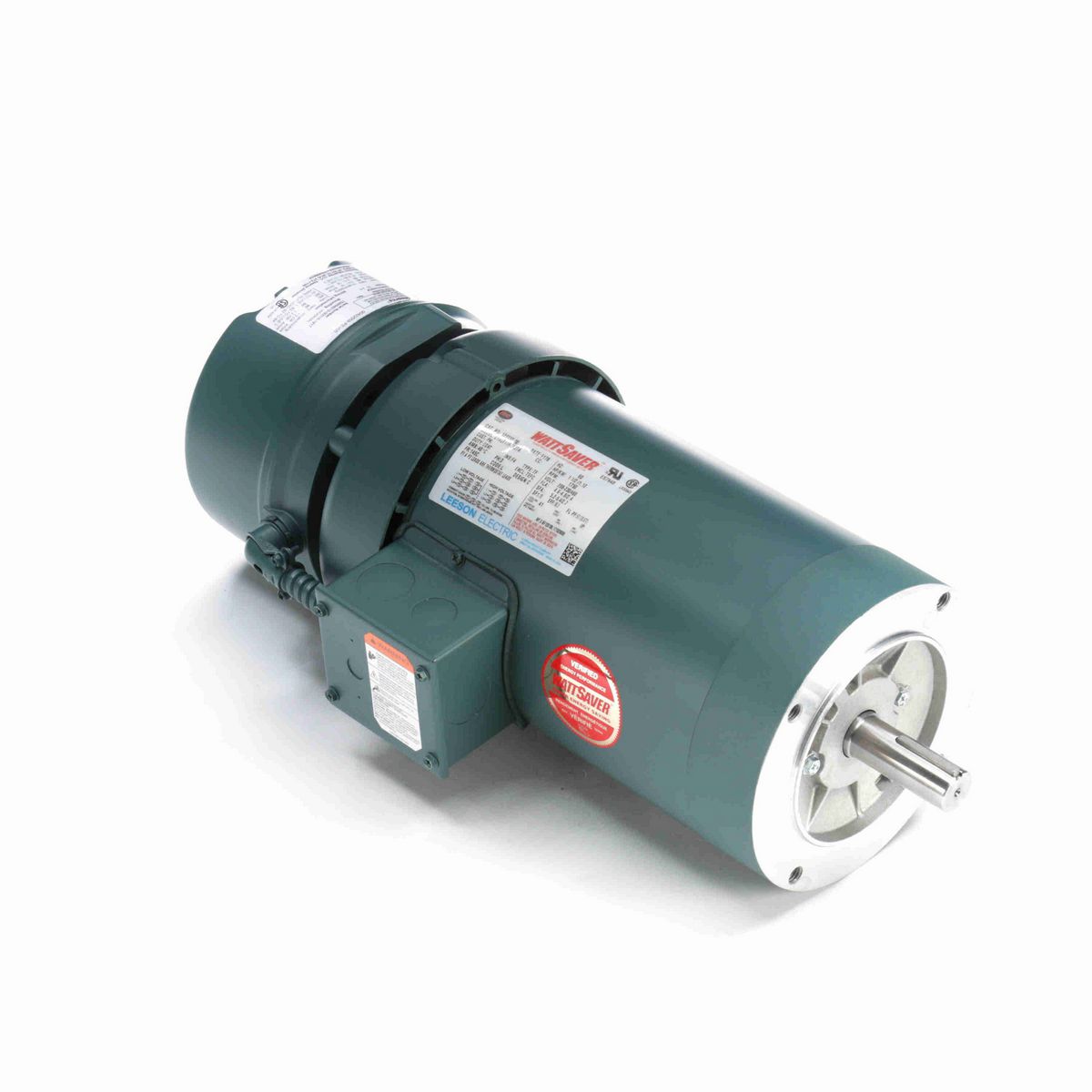 LEESON Brake Motor, 1.50 HP, 3 Ph, 60 Hz, 230/460 V, 1800 RPM, 145TC Frame, TEFC - 122252.00