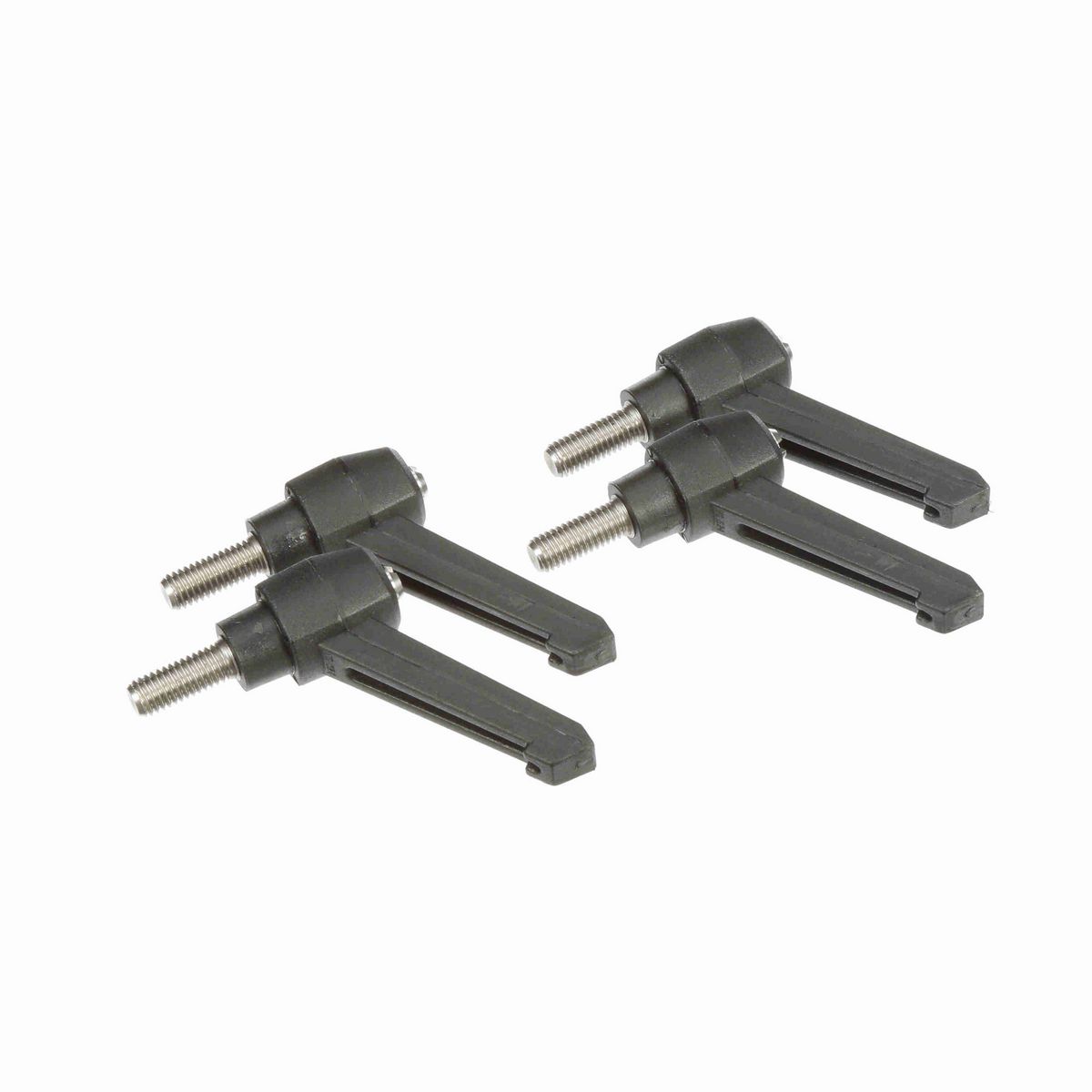 System Plast Ratchet Handle (Male); Thread: M8 x 1.25, Handle Length: 2.16-in Stud Length: 0.79-in, Color: Black - RH-20-BK-MSM8-20