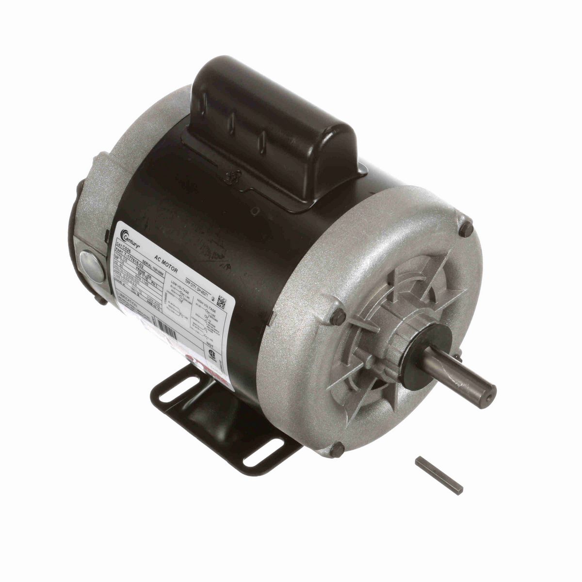 Century General Purpose Farm Duty Motor, 1/4 HP, 1 Ph, 60 Hz, 115/208-230 V, 1200 RPM, J56 Frame, TENV - C026